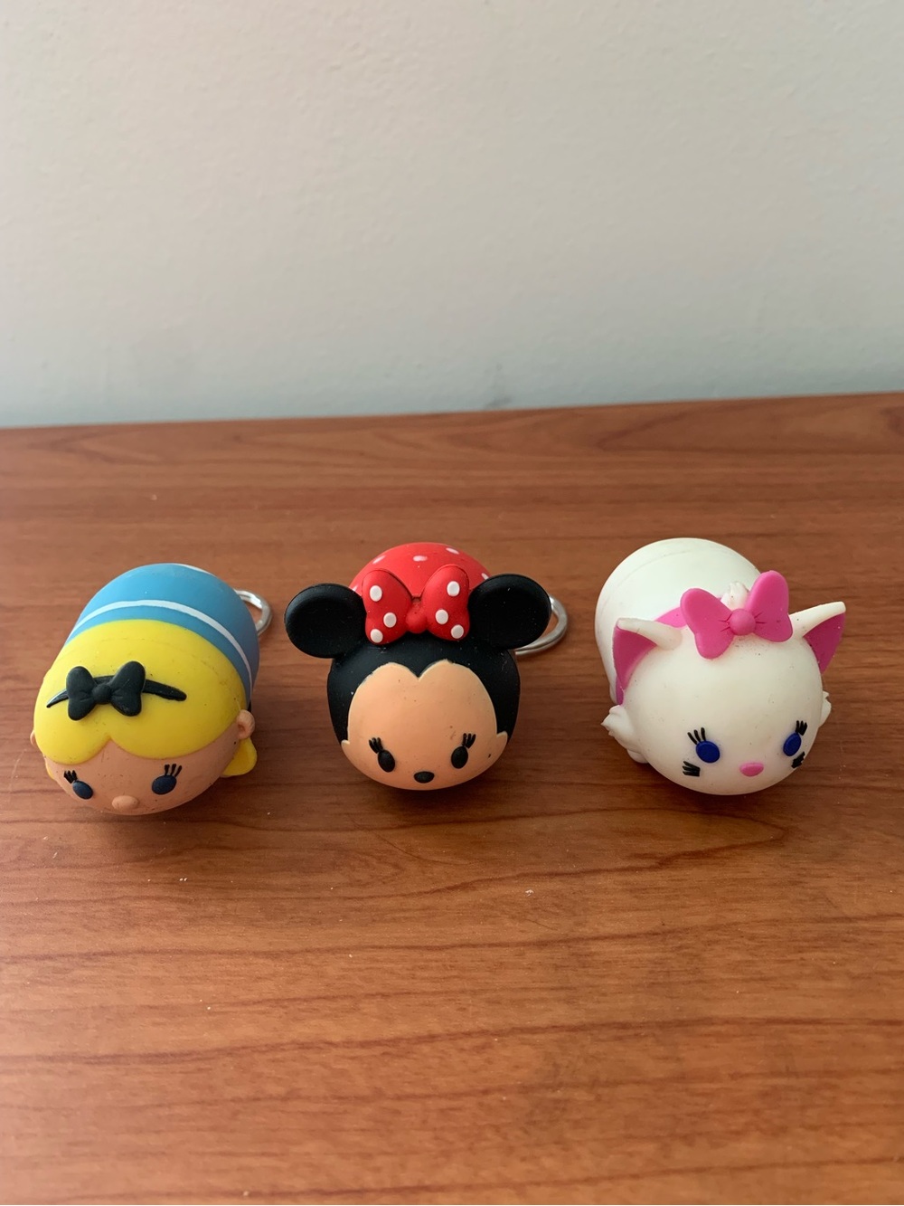 Disney Tsum Tsum Figural Keyring Lot - Alice, Minnie Mouse & Marie Unused